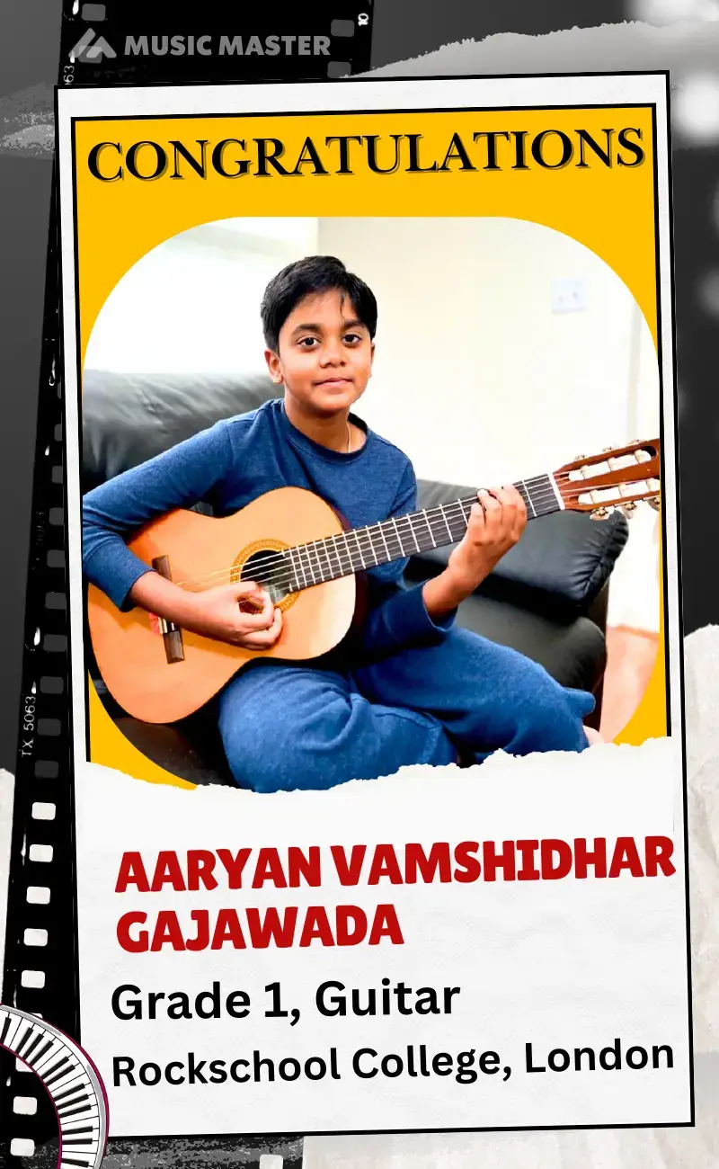 Aaryan Vamshidhar Gajawada_Grade1_Rockschool_Guitar