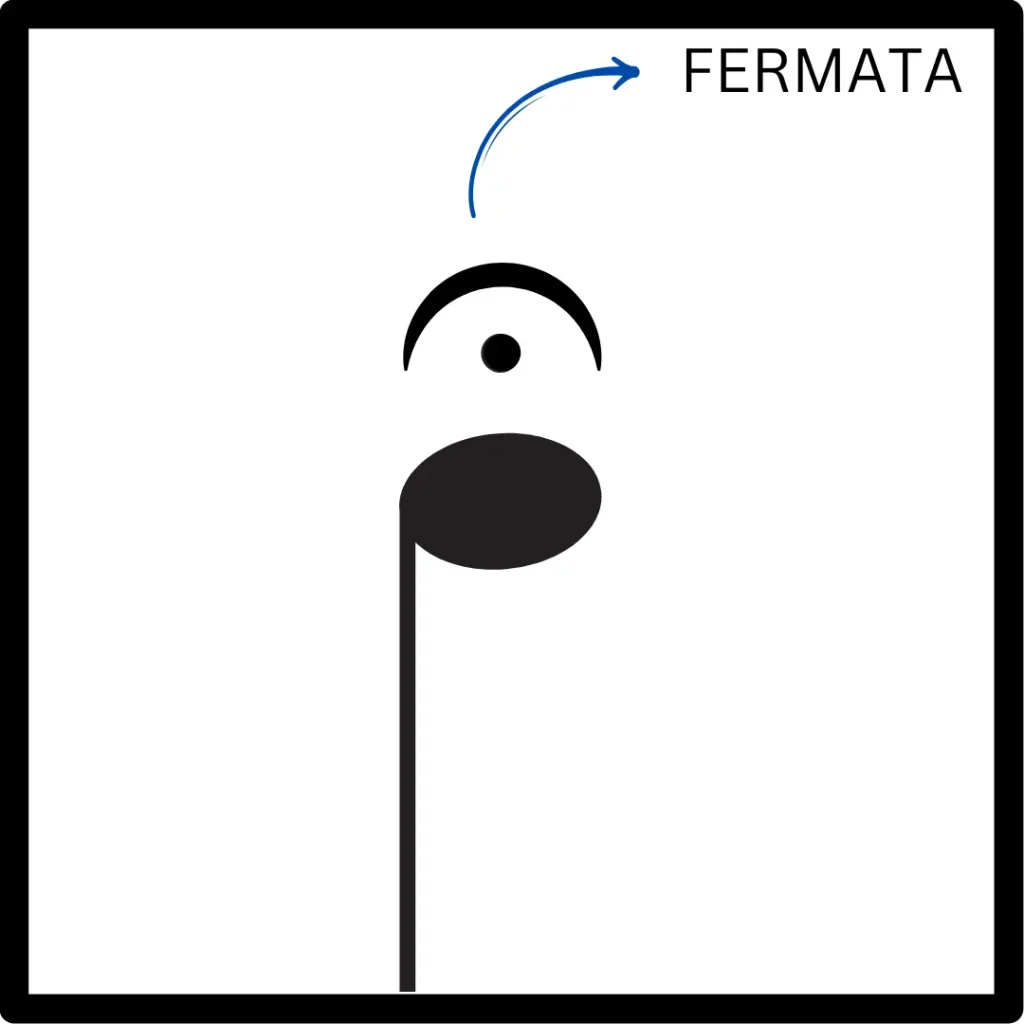 Fermata articulation in music