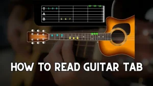 how to read guitar tabs for beginners, with examples and step-by-step instructions