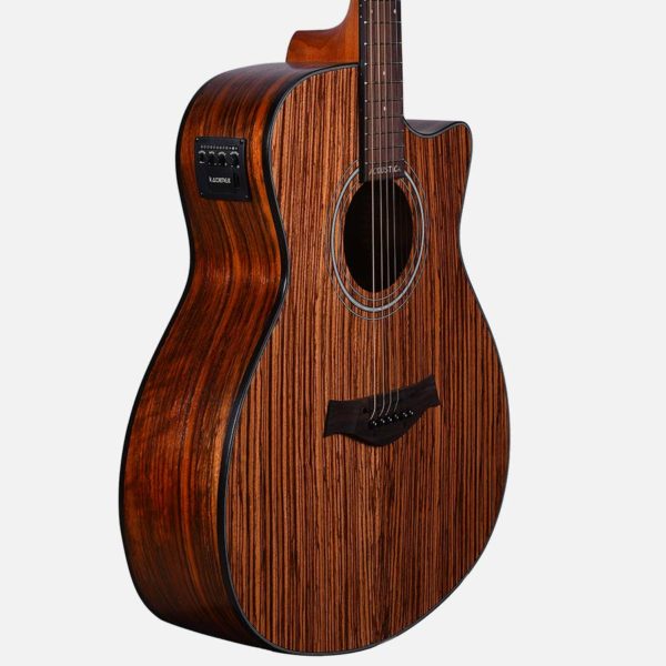 Acoustica A05 Zebra Wood Semi Acoustic Guitar