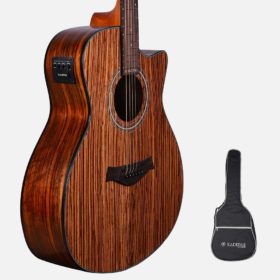 Acoustica A05 Zebra Wood Semi Acoustic Guitar