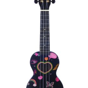 Mahalo Art II Series Soprano Ukulele Heart Black