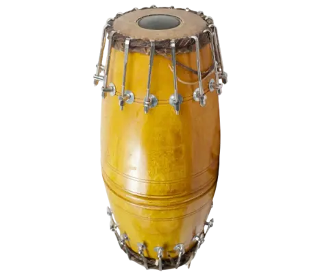 Mridangam right and left view