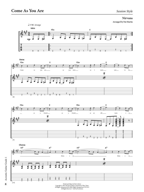 Rockschool Acoustic Guitar Grade 1 Exam Book - Image 2