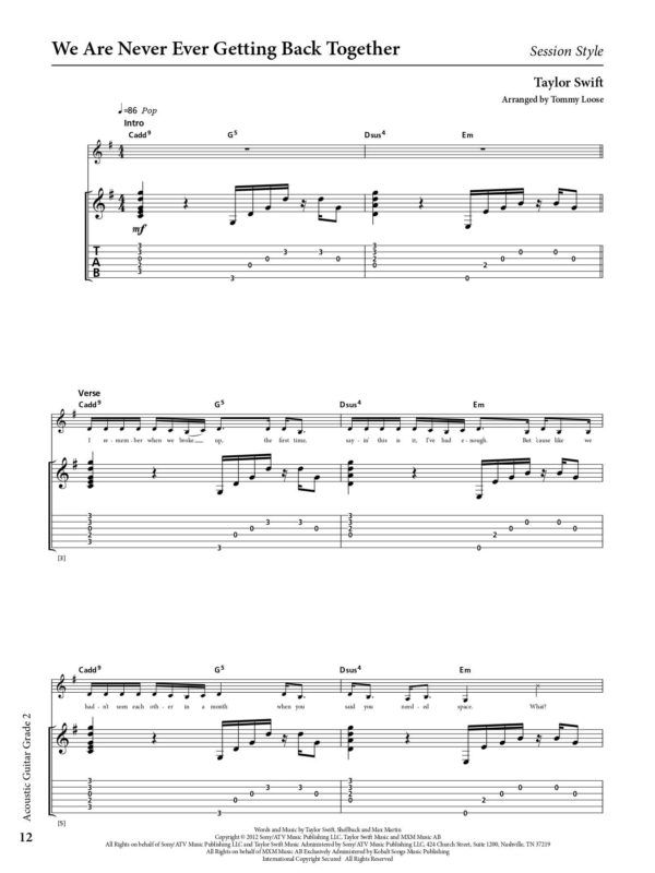 Rockschool Acoustic Guitar Grade 2 Exam Book  - Image 2