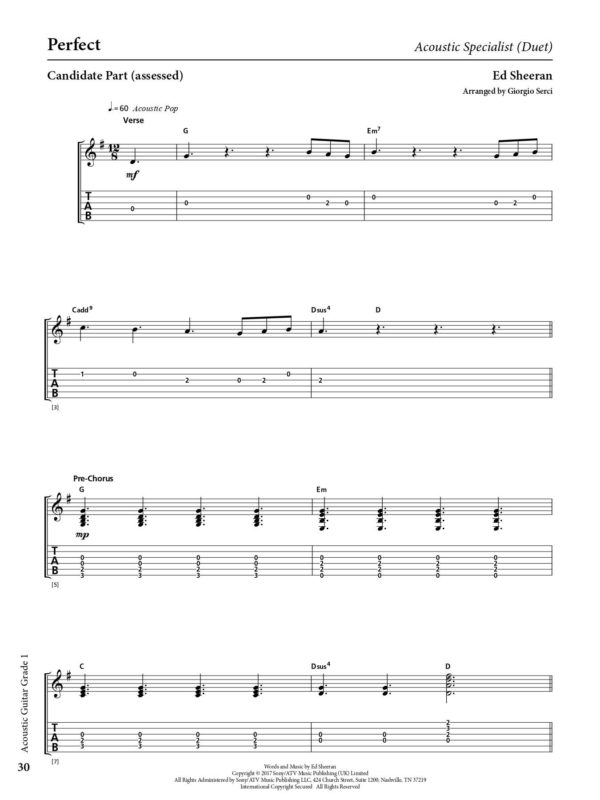 Rockschool Acoustic Guitar Grade 1 Exam Book - Image 4