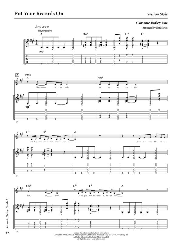 Rockschool Acoustic Guitar Grade 5 Exam Book - Image 3