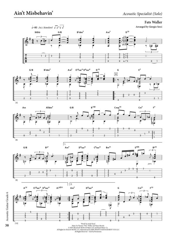 Rockschool Acoustic Guitar Grade 6 Exam Book - Image 3
