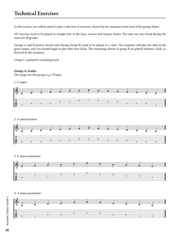 Rockschool Acoustic Guitar Grade 1 Exam Book - Image 3