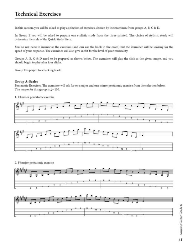 Rockschool Acoustic Guitar Grade 6 Exam Book - Image 4