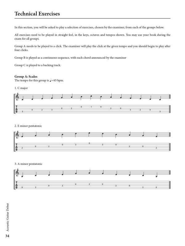Rockschool Acoustic Guitar Debut Grade Exam Book - Image 4