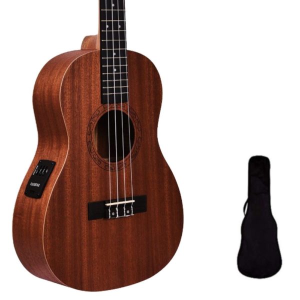 Baritone Ukulele 30″ Mahogany Wood with EQ with Bag