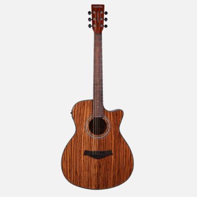 Acoustica A05 Zebra Wood Semi Acoustic Guitar