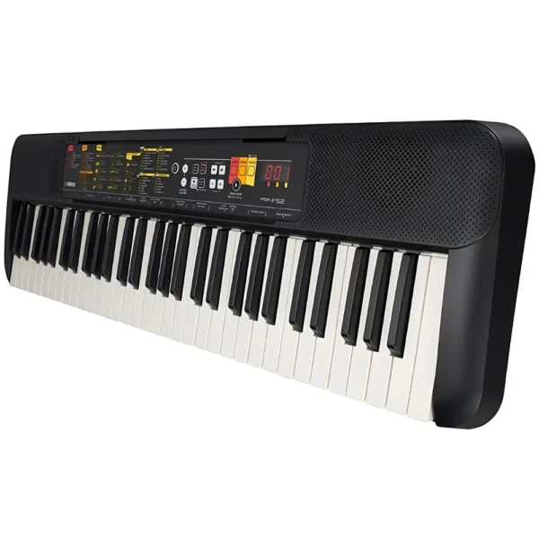 Yamaha PSR F52 portable keyboard Top Side View 2