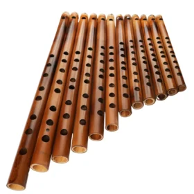 Carnatic flute set mid octave, finge hole