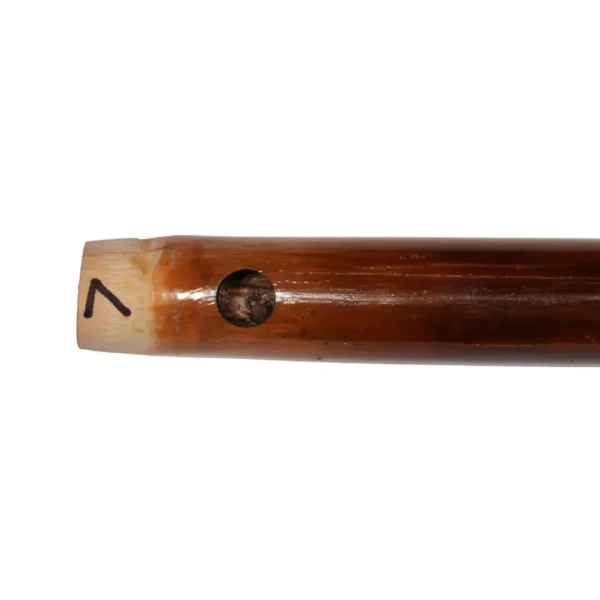 Closer View of blowing hole & natural node in B bass Carnatic flute